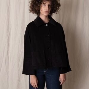 Cawley Studio Avis Cord Jacket Everyday Lightweight Thin Bell Shape Collar